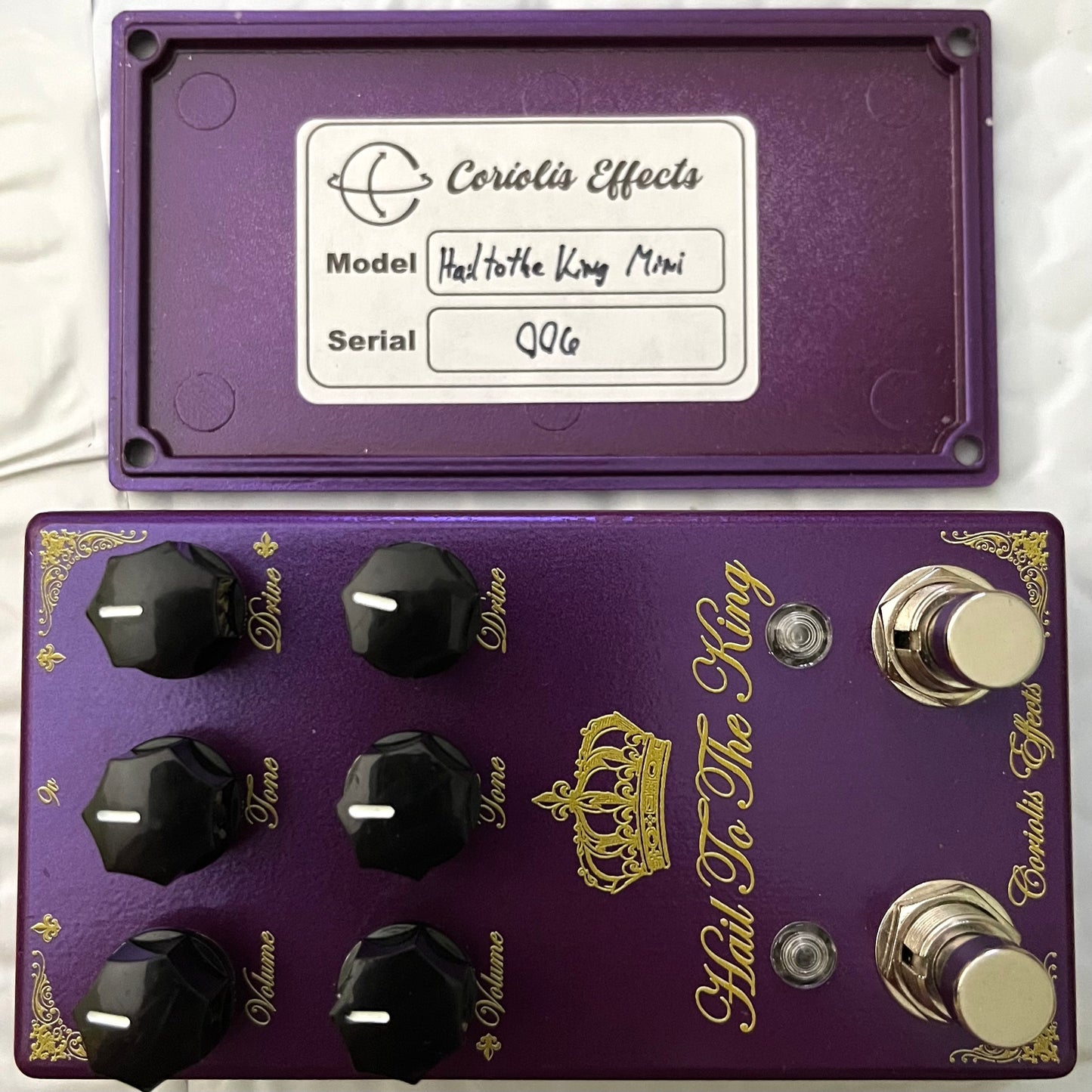 Coriolis Effects Hail To The King Mini dual overdrive pedal