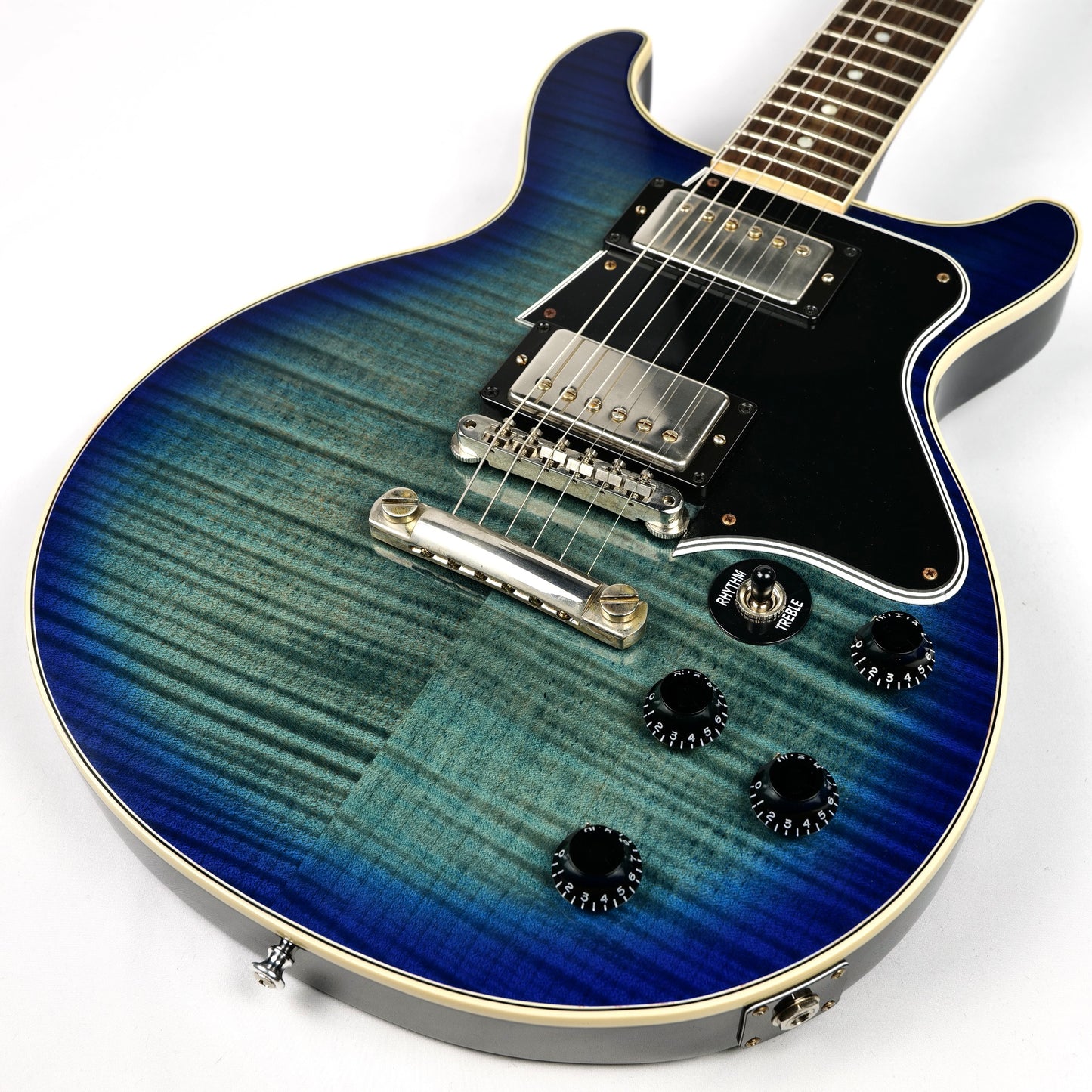 2019 Gibson Custom Shop Les Paul Special Double Cut Figured - Denim Blue Burst