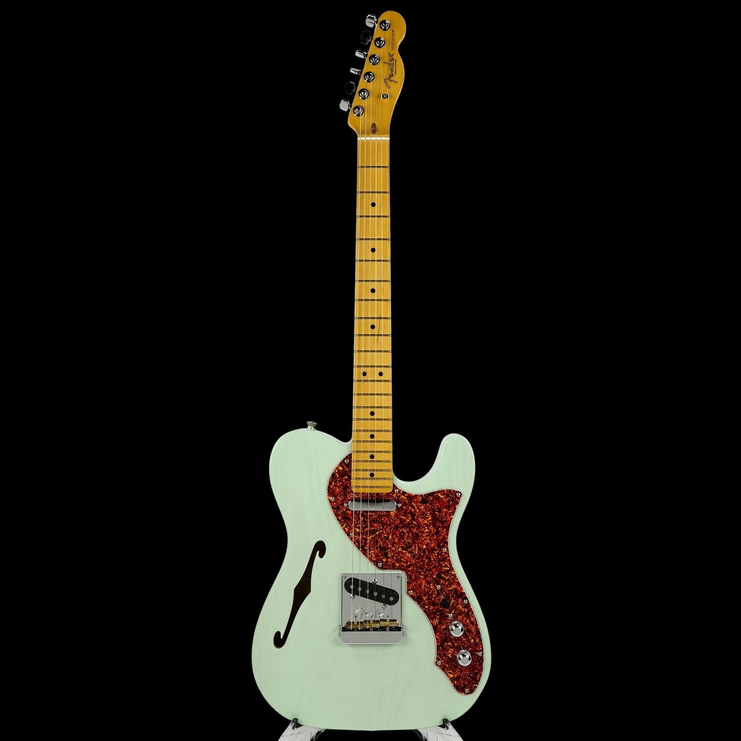 2023 Fender American Professional II Telecaster Thinline - Transparent Surf Green