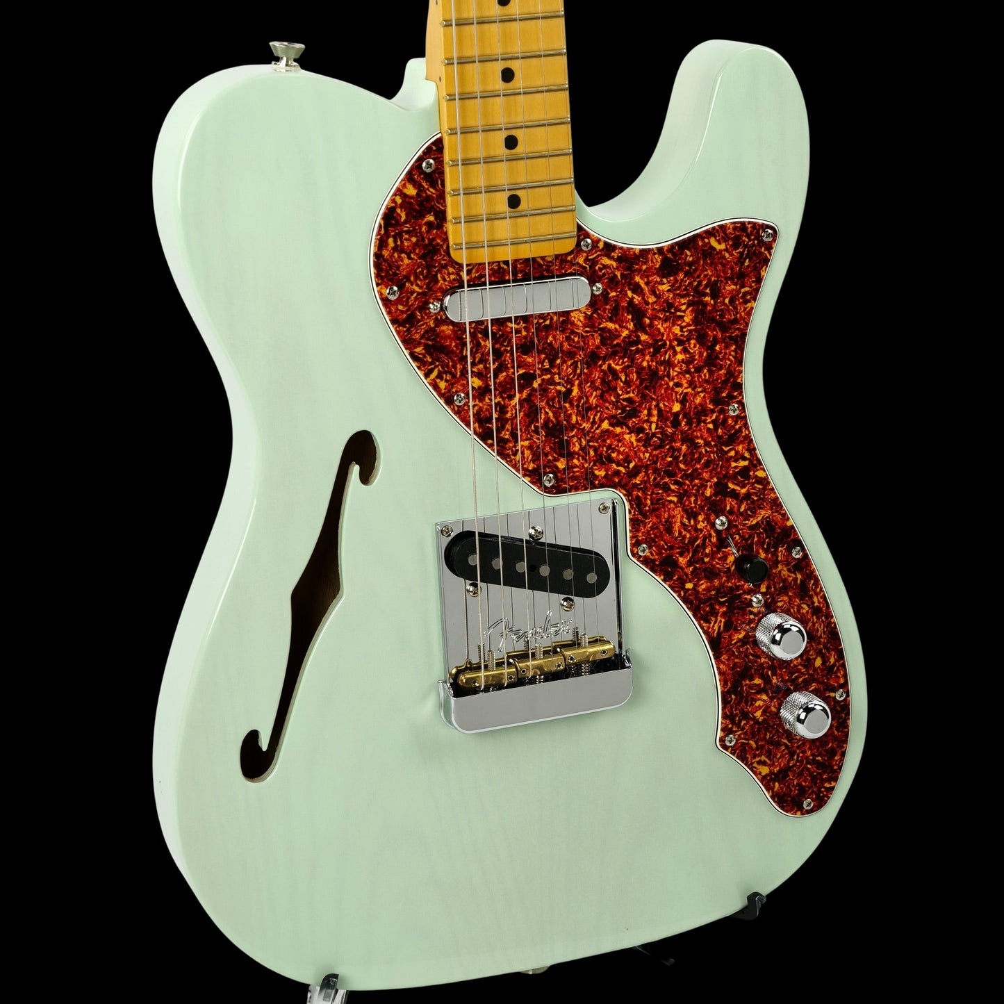 2023 Fender American Professional II Telecaster Thinline - Transparent Surf Green