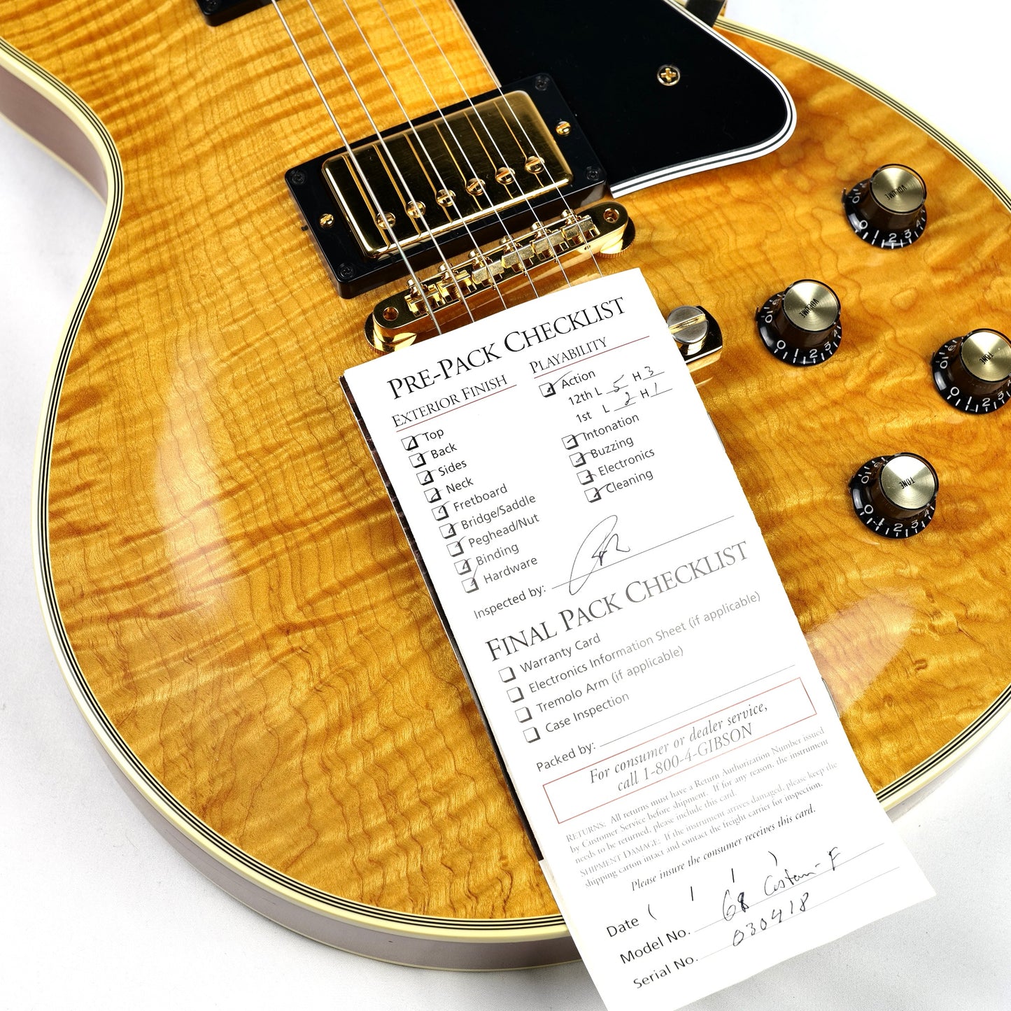 2003 Gibson Custom Shop '68 Les Paul Custom Reissue Natural