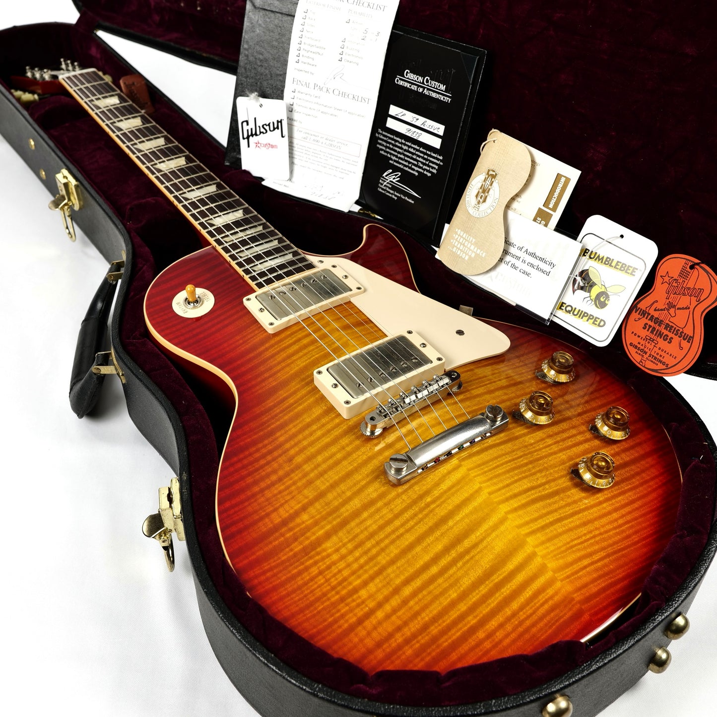2011 Gibson Custom Shop '59 Les Paul Standard Reissue - Washed Cherry Burst VOS - 8.6 lbs