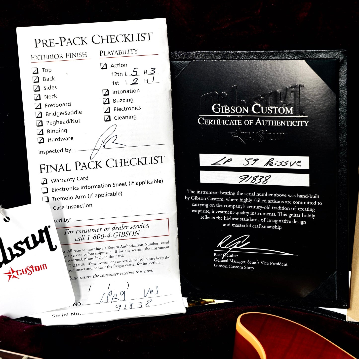 2011 Gibson Custom Shop '59 Les Paul Standard Reissue - Washed Cherry Burst VOS - 8.6 lbs