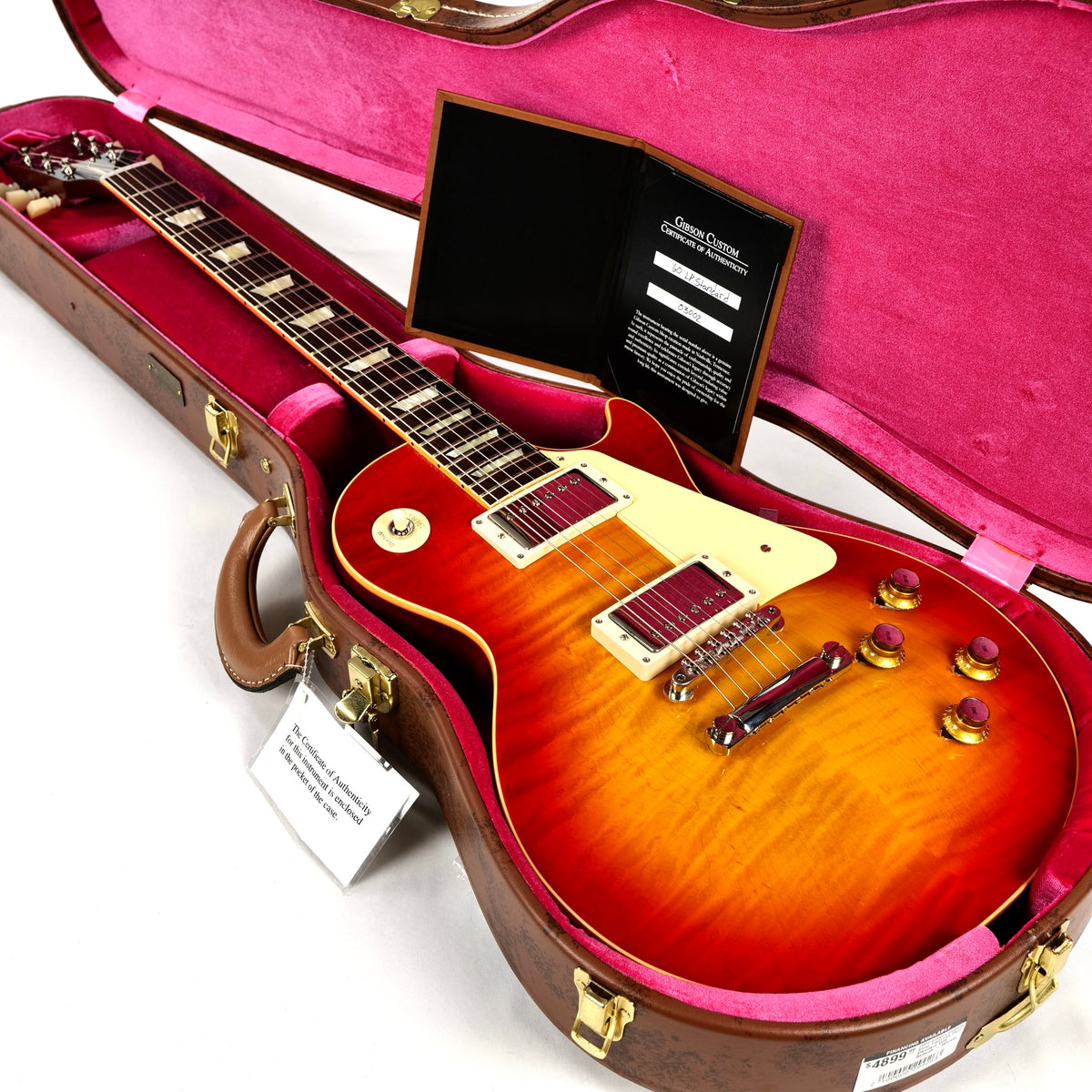 2022 Gibson Custom Shop '60 Les Paul Standard Reissue VOS Cherry Burst R0 8.2lbs